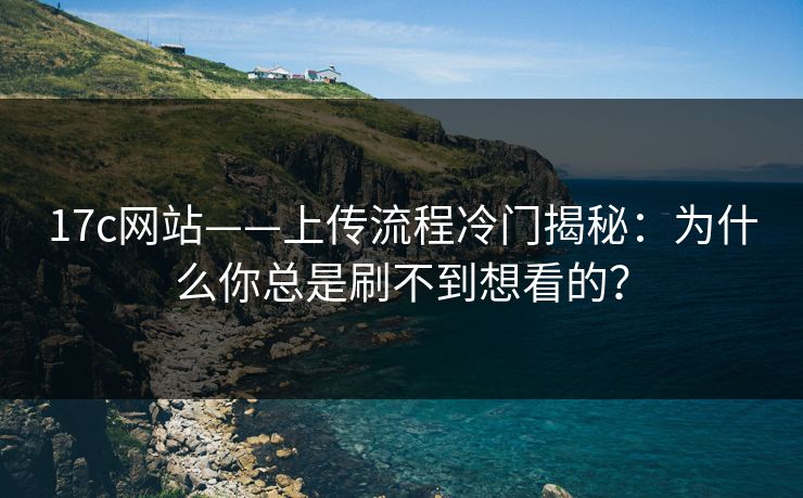 17c网站——上传流程冷门揭秘：为什么你总是刷不到想看的？  第1张